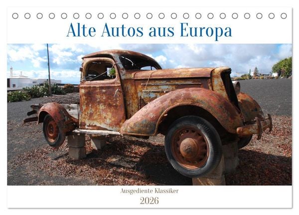 Produktbild: Alte Autos aus Europa (Tischkalender 2026 DIN A5 quer), CALVENDO Monatskalender
