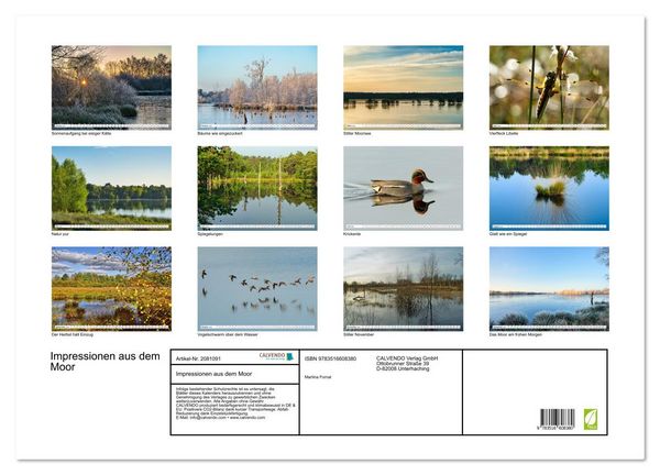 Produktbild: Impressionen aus dem Moor (Wandkalender 2026 DIN A2 quer), CALVENDO Monatskalender