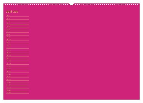 Produktbild: Bastel-Geburtstagskalender pink / Geburtstagskalender (Wandkalender 2026 DIN A2 quer), CALVENDO Monatskalender