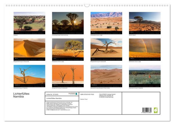 Produktbild: Lichterf&uuml;lltes Namibia (Wandkalender 2026 DIN A2 quer), CALVENDO Monatskalender