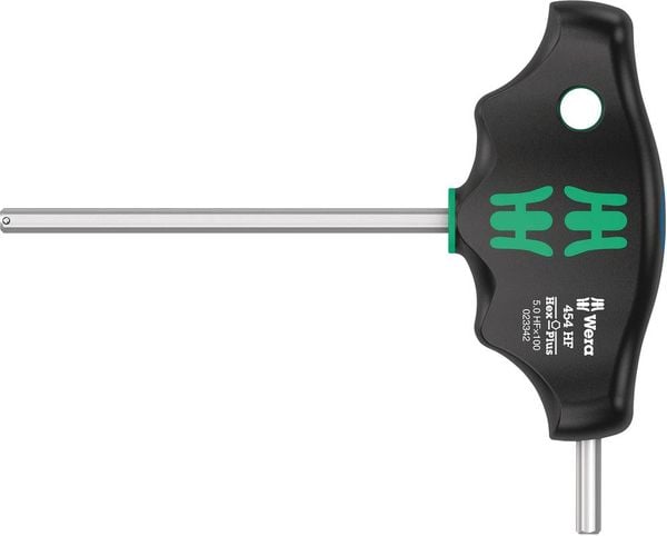 Wera 454 HF  Innen-Sechskantschraubendreher Schlüsselweite (Metrisch): 5 mm  Klingenlänge: 100 mm