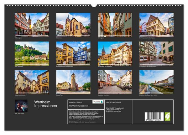 Produktbild: Wertheim Impressionen (hochwertiger Premium Wandkalender 2026 DIN A2 quer), Kunstdruck in Hochglanz
