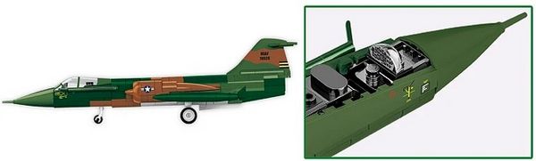 Produktbild: COBI Historical Collection 2426 - Lockheed F-104 Starfighter, Vietnam War, Bausatz 1:48, 438 Teile