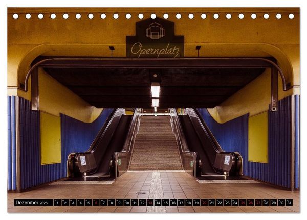 Produktbild: Frankfurt - mit der U-Bahn erfahren (Tischkalender 2026 DIN A5 quer), CALVENDO Monatskalender