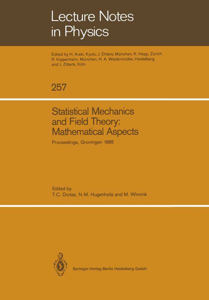 Produktbild: Statistical Mechanics and Field Theory: Mathematical Aspects