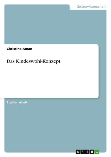Produktbild: Das Kindeswohl-Konzept