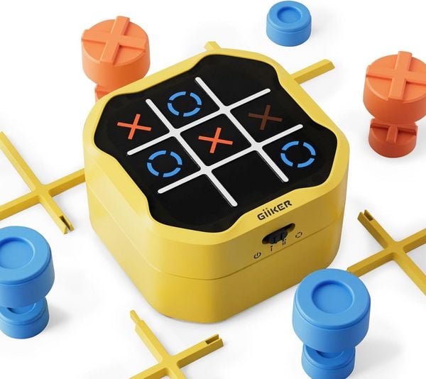 Produktbild: GiiKER Tic Tac Toe Bolt Elektronisches 3-in-1 Puzzle-Handheld-Spielkonsole, Logikspiel f&uuml;r Kinder und Erwachsene, gelb