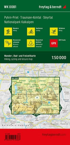 Produktbild: freytag & berndt Wanderkarte WK 0081 Pyhrn-Priel, Traunsee-Almtal - Steyrtal - Nationalpark Kalkalpen 1:50.000