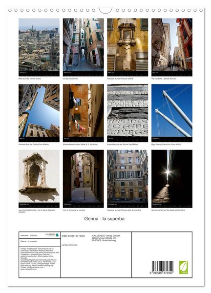Produktbild: Genua - la superba (Wandkalender 2026 DIN A3 hoch), CALVENDO Monatskalender