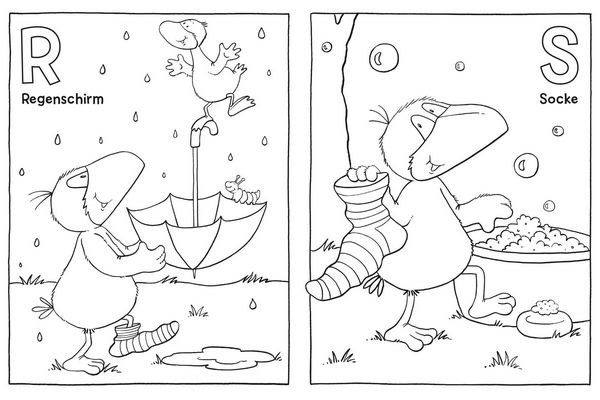 Produktbild: Der kleine Rabe Socke: Das lustige ABC-Malbuch vom kleinen Raben Socke