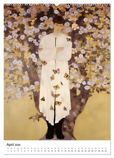 Produktbild: K&uuml;nstliche Impressionen. Ein Jahr in Klimts Natur. (hochwertiger Premium Wandkalender 2026 DIN A2 hoch), Kunstdruck in Hochglanz