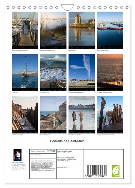 Produktbild: Portraits de Saint-Malo (Calendrier mural 2026 DIN A4 horizontal), CALVENDO calendrier mensuel