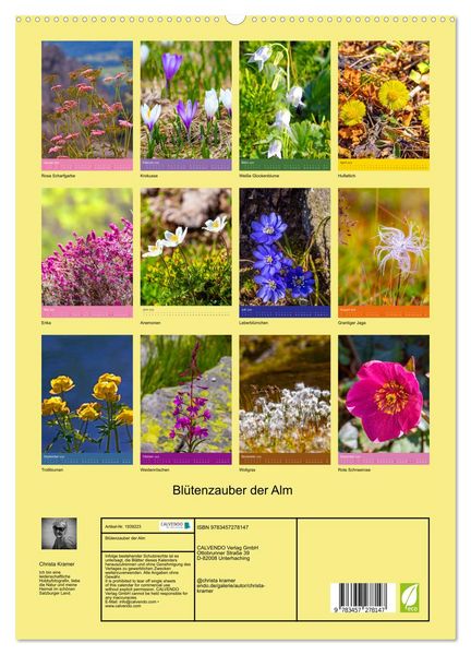 Produktbild: Bl&uuml;tenzauber der Alm (hochwertiger Premium Wandkalender 2026 DIN A2 hoch), Kunstdruck in Hochglanz