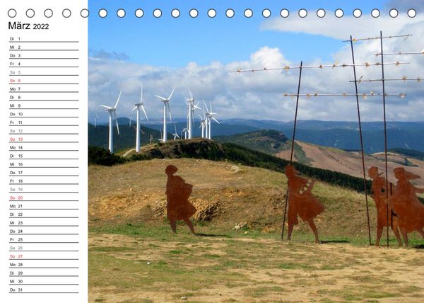 Produktbild: Camino Frances - JakobswegAT-Version (Tischkalender 2022 DIN A5 quer)