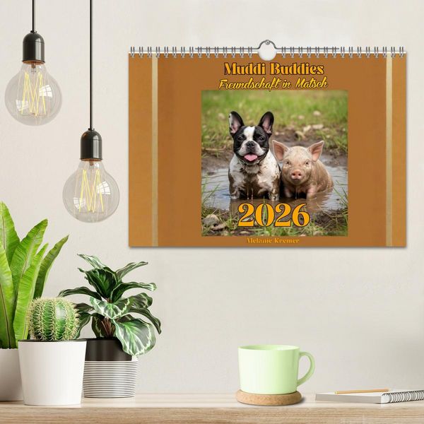 Produktbild: Muddi Buddies &ndash; Freundschaft im Matsch (Wandkalender 2026 DIN A4 quer), CALVENDO Monatskalender