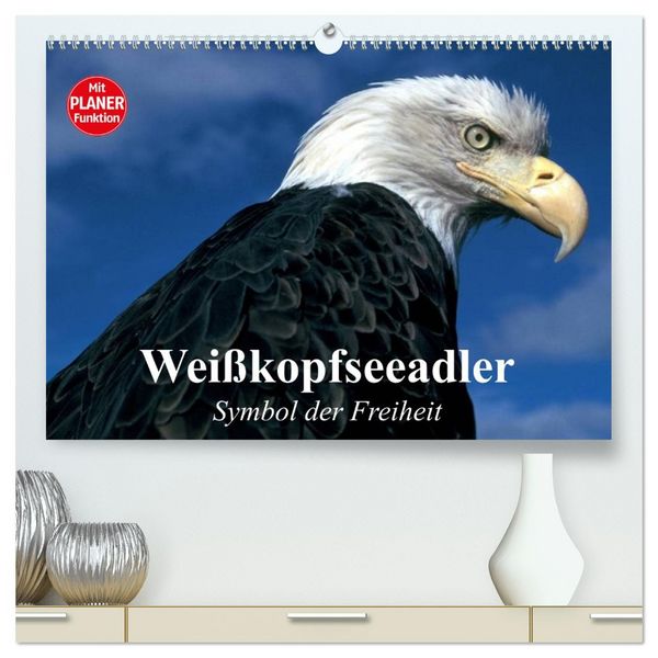 Produktbild: Wei&szlig;kopfseeadler. Symbol der Freiheit (hochwertiger Premium Wandkalender 2026 DIN A2 quer), Kunstdruck in Hochglanz