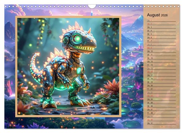 Produktbild: Zauberreich der Roboterwesen (Wandkalender 2026 DIN A3 quer), CALVENDO Monatskalender