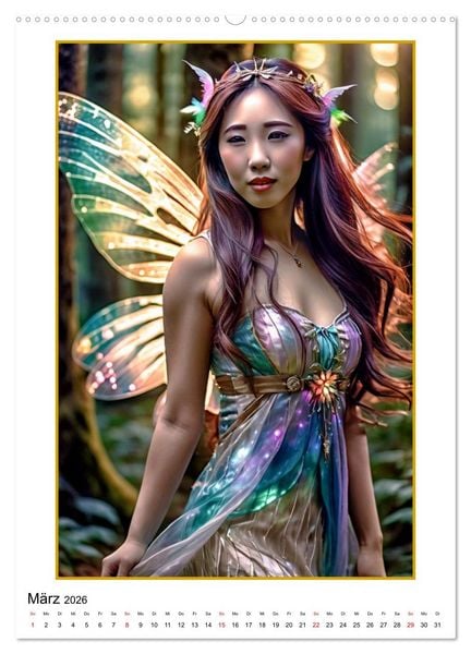 Produktbild: Fantasy-Frauenfiguren (Wandkalender 2026 DIN A2 hoch), CALVENDO Monatskalender