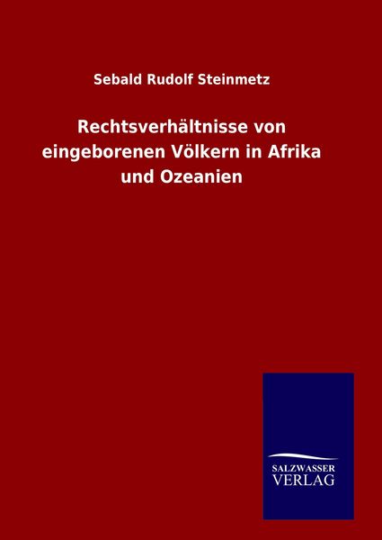 Produktbild: Rechtsverh&auml;ltnisse von eingeborenen V&ouml;lkern in Afrika und Ozeanien
