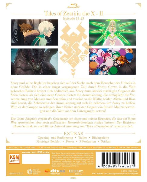 Produktbild: Tales of Zestiria - The X - Staffel 2: Episode 13-25 - Limited Edition [3 BRs]
