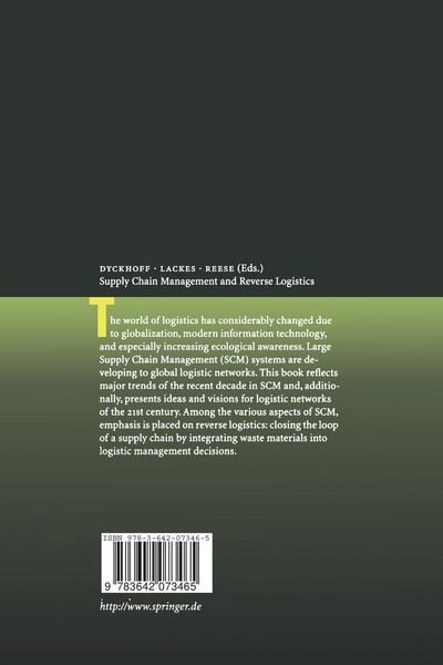 Produktbild: Supply Chain Management and Reverse Logistics