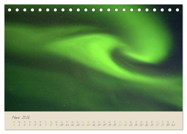 Produktbild: Zauber des Nordlichts - Aurora borealis (Tischkalender 2026 DIN A5 quer), CALVENDO Monatskalender