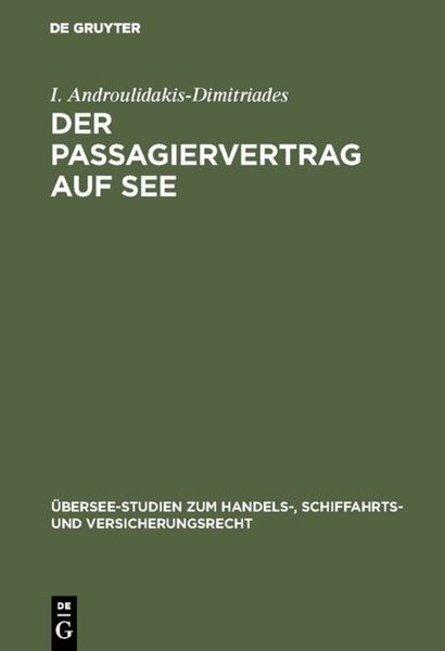 Produktbild: Der Passagiervertrag auf See
