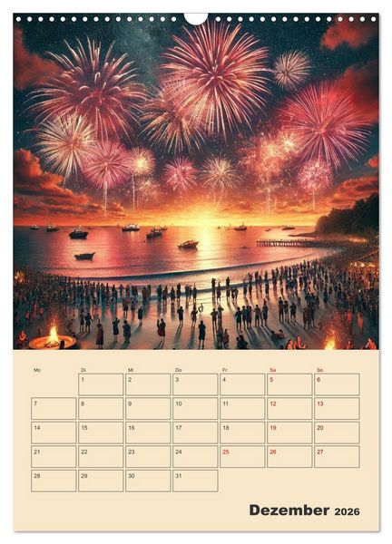 Produktbild: Fiktive Momente am Meer (Wandkalender 2026 DIN A3 hoch), CALVENDO Monatskalender