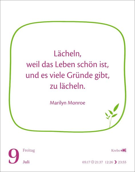 Produktbild: Heute ist dein Tag! Tagesabrei&szlig;kalender 2027 - 313 positive Zitate f&uuml;r 2027