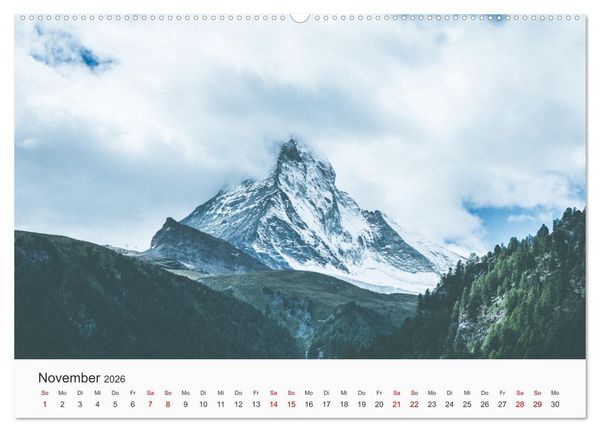 Produktbild: Matterhorn - Wahrzeichen der Schweiz (hochwertiger Premium Wandkalender 2026 DIN A2 quer), Kunstdruck in Hochglanz