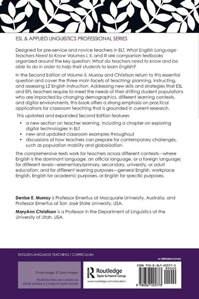 Produktbild: What English Language Teachers Need to Know Volume II