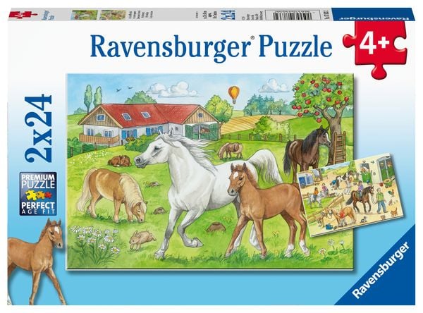 Puzzle Ravensburger Auf dem Pferdehof 2 X 24 Teile