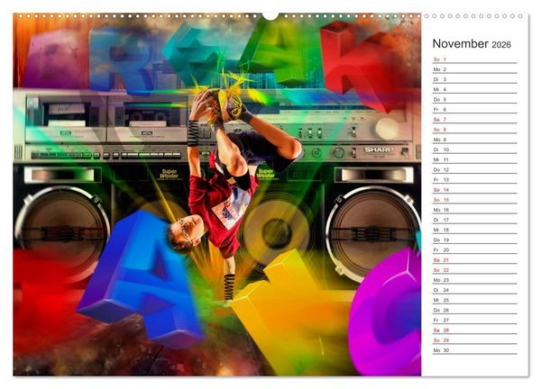 Produktbild: Break Dance (hochwertiger Premium Wandkalender 2026 DIN A2 quer), Kunstdruck in Hochglanz