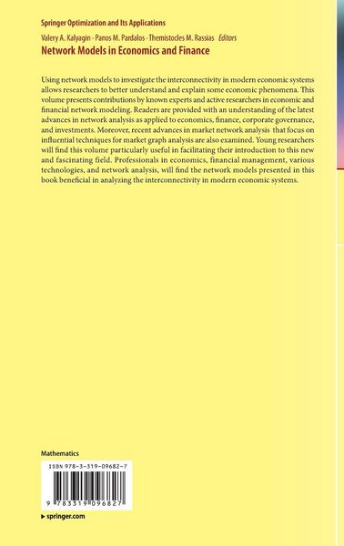 Produktbild: Network Models in Economics and Finance