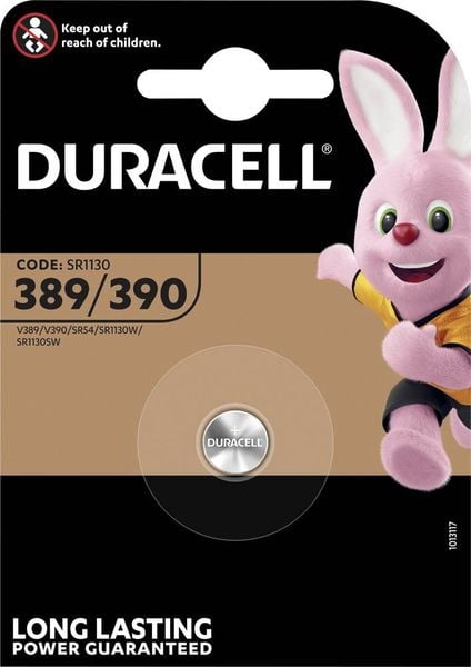 Duracell Knopfzelle 389 1.55 V 1 St. 80 mAh Silberoxid 389/390