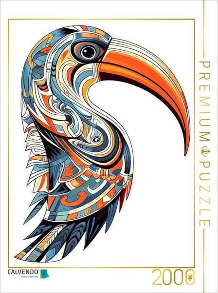 Produktbild: CALVENDO Puzzle Pelikan im Tattoo Design | 2000 Teile Lege-Gr&ouml;&szlig;e 90x67cm Foto-Puzzle f&uuml;r gl&uuml;ckliche Stunden