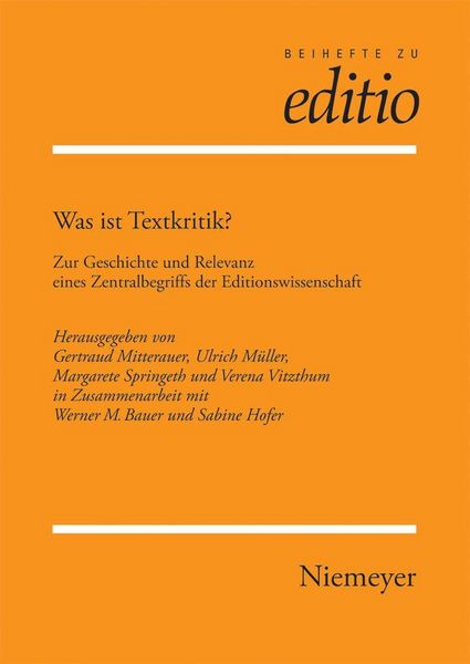 Produktbild: Was ist Textkritik?