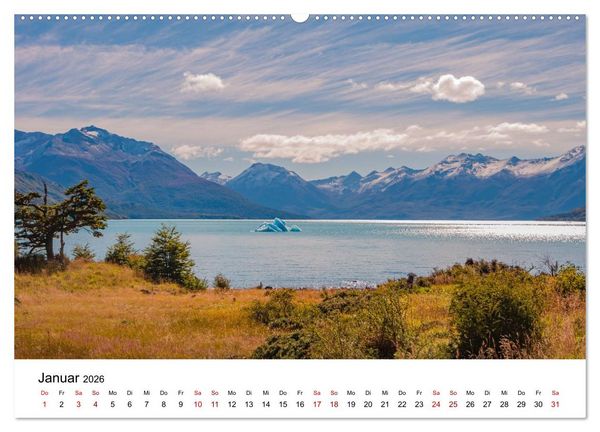 Produktbild: Patagonien, Los Glaciares Nationalpark: Perito Moreno Gletscher (Wandkalender 2026 DIN A2 quer), CALVENDO Monatskalender