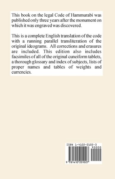 Produktbild: The Code of Hammurabi King of Babylon