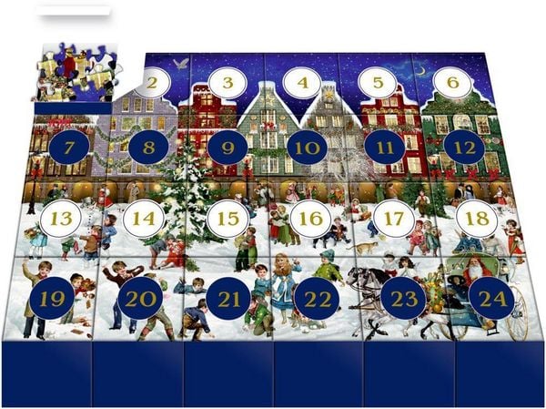 Produktbild: Puzzle-Adventskalender &ndash; Winterabend in der Stadt