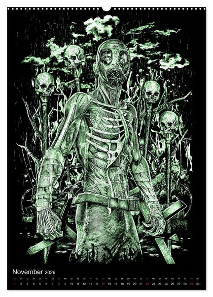 Produktbild: BLOODBOY/FEAR ILLUSTRATION (hochwertiger Premium Wandkalender 2026 DIN A2 hoch), Kunstdruck in Hochglanz