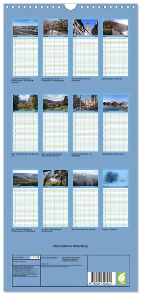 Produktbild: Familienplaner 2027 - Wanderbares Miltenberg mit 5 Spalten (Wandkalender, 21 x 45 cm) CALVENDO