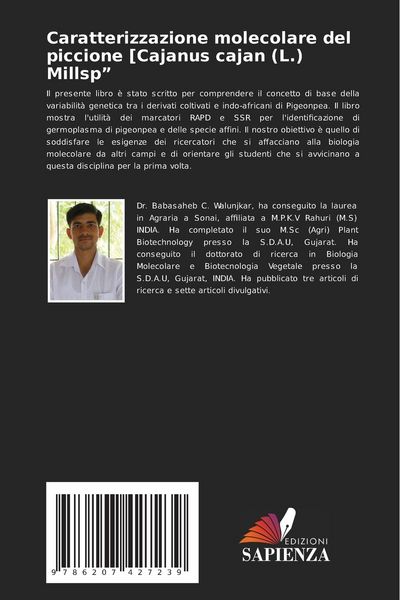 Produktbild: Caratterizzazione molecolare del piccione [Cajanus cajan (L.) Millsp"
