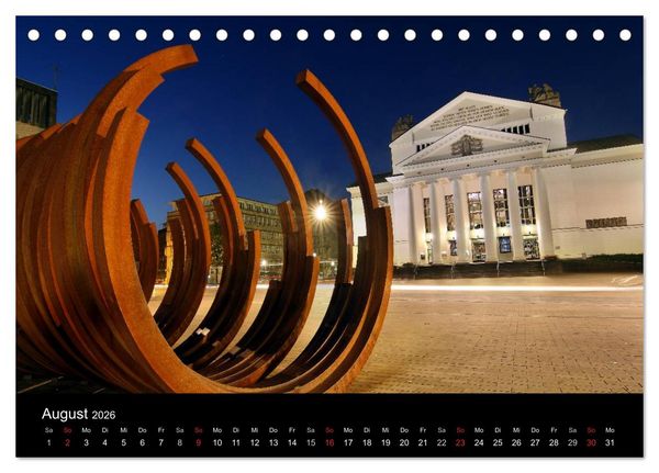 Produktbild: Duisburg Nachtmomente 2026 (Tischkalender 2026 DIN A5 quer), CALVENDO Monatskalender