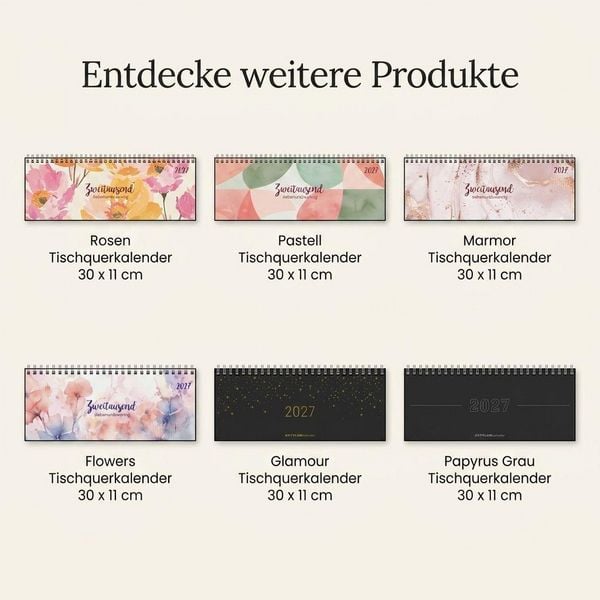 Produktbild: ZETTLER Tischquerkalender Style Flowers 2027