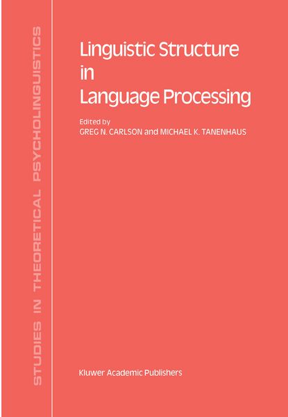 Produktbild: Linguistic Structure in Language Processing