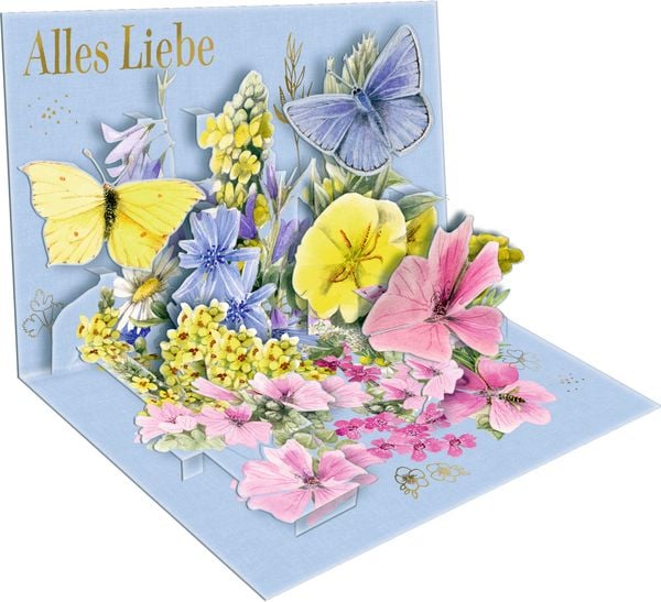 Produktbild: Pop-up-Gru&szlig;karte &ndash; Blumen f&uuml;r dich!