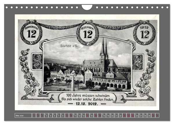 Produktbild: Gru&szlig; aus Saalfeld an der Saale (Wandkalender 2026 DIN A4 quer), CALVENDO Monatskalender