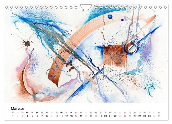 Produktbild: Abstrakte Aquarelle (Wandkalender 2026 DIN A4 quer), CALVENDO Monatskalender
