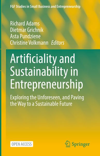 Produktbild: Artificiality and Sustainability in Entrepreneurship
